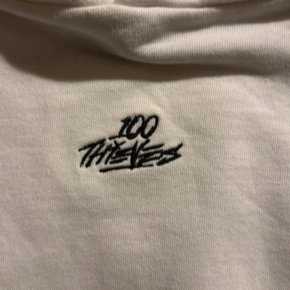 100 Thieves White hoodie in size L - Picture 2 of 4